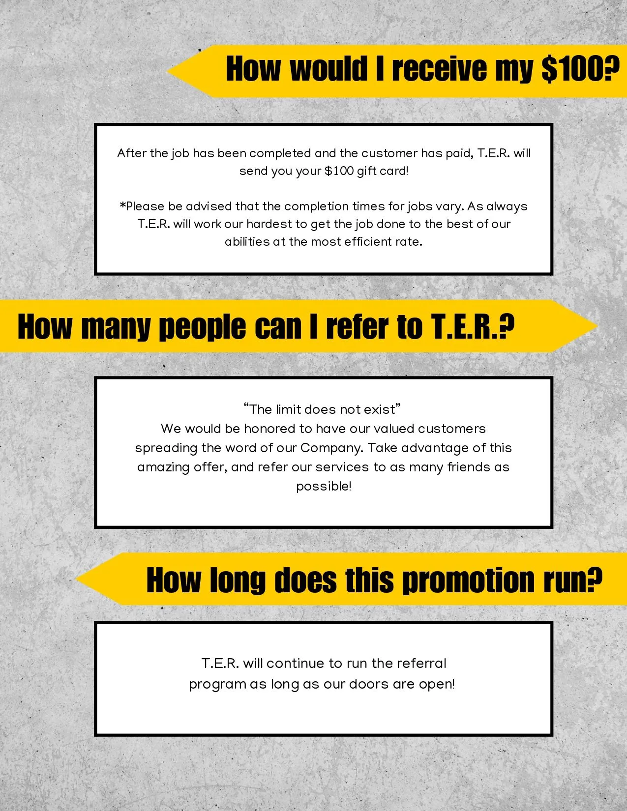 T.E.R. Septic referral promotion information — page 2